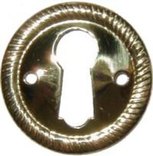 Stamped Brass Keyhole Cover 1" dia.