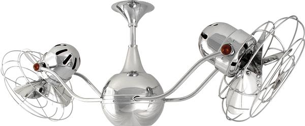 Vent Bettina Chrome Ceiling Fan - Metal Blades